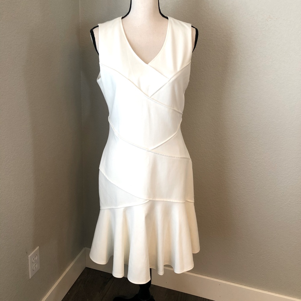 NWT Calvin Klein ivory dress